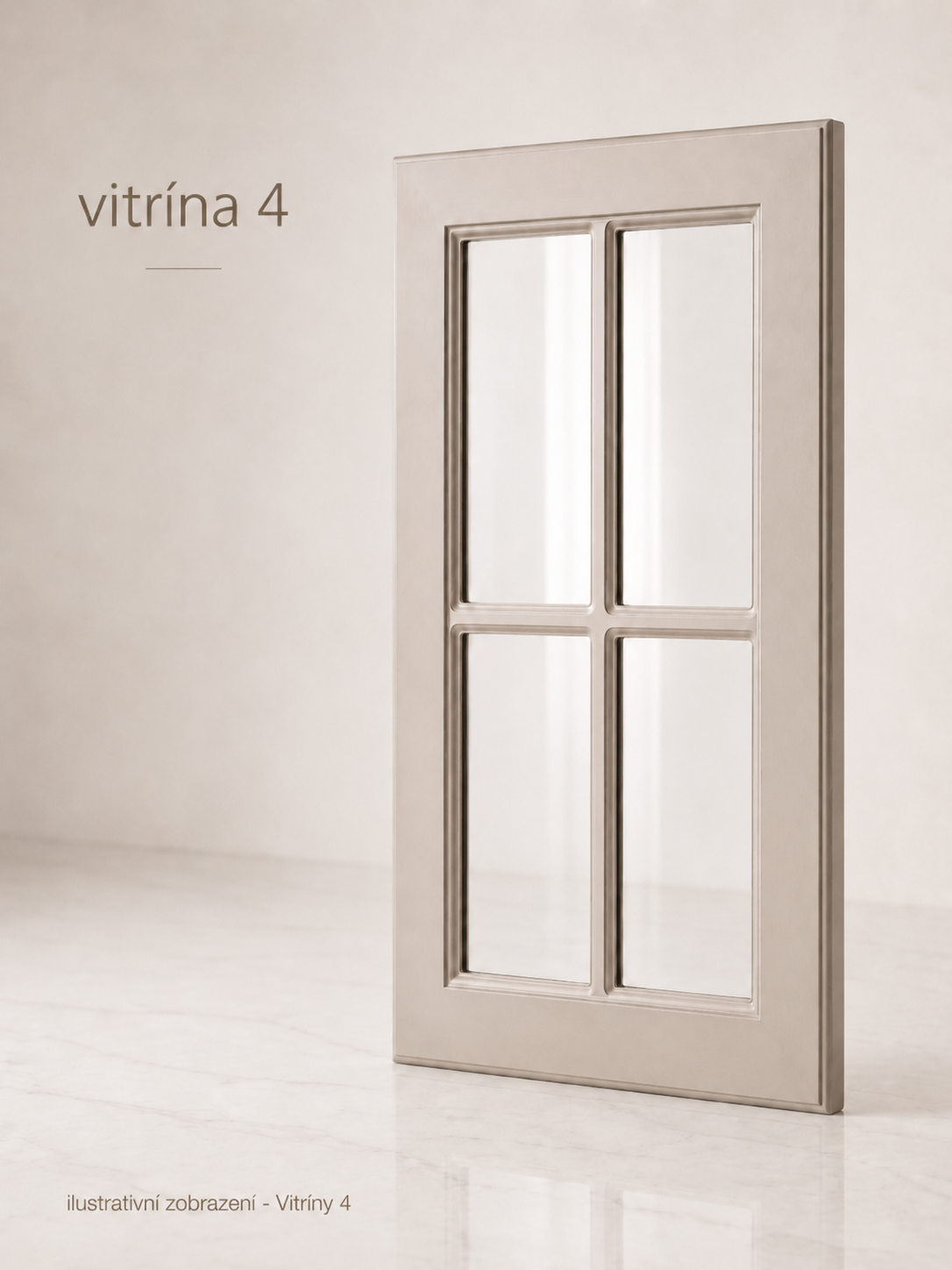 D019 Vitrína 4 – kuchyňská dvířka na míru